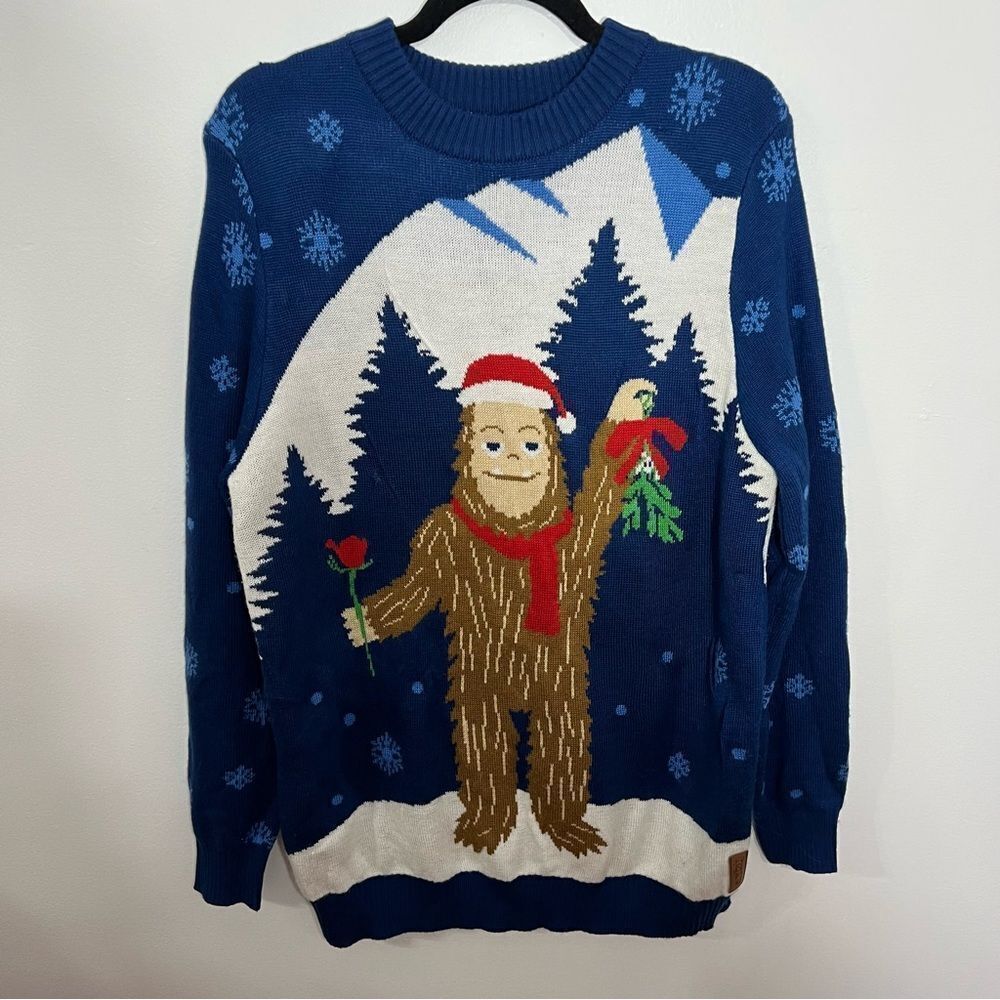 Tipsy Elves Sasquatch Mistletoe Ugly Christmas Sweater -- L - Picture 4 of 10